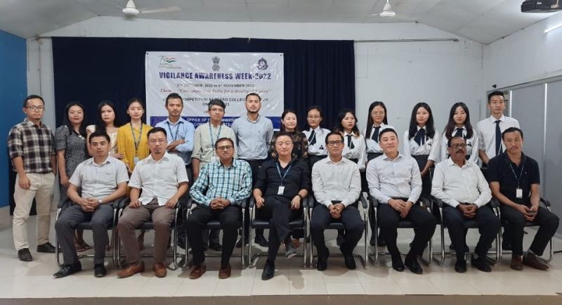 CGST Dimapur officials with students of Tetso College and others on November 3. 